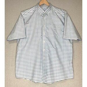 L.L. Bean Traditional Fit Short Sleeve‎ Plaid Shirt 17.5" (XL) Cotton